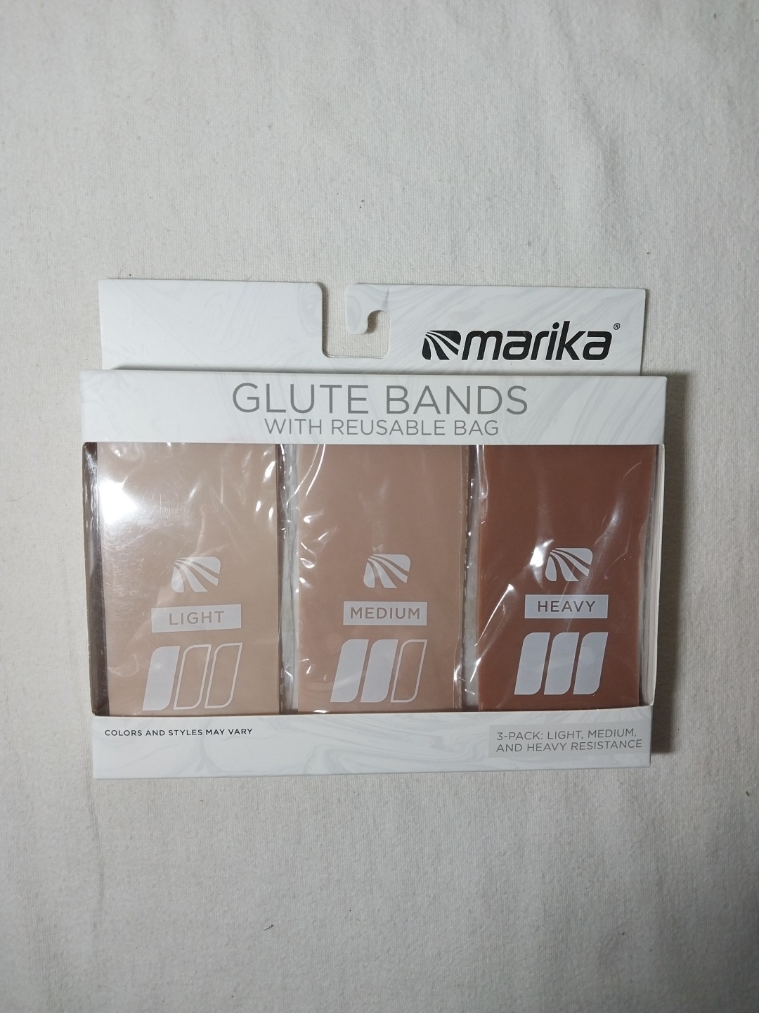 Marika Glute Bands 3 Pack Light Medium Heavy Resistance Fitness Workout Home Gym