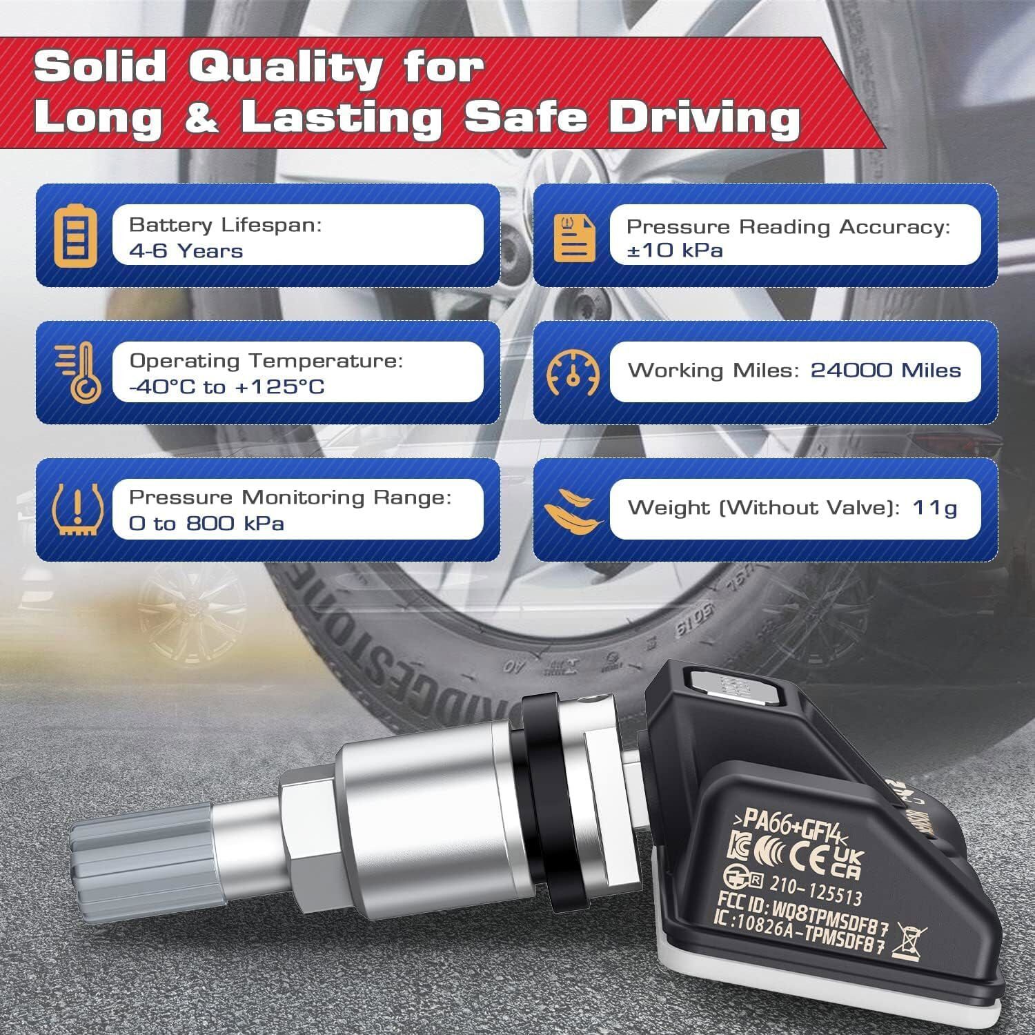 1xAutel MaxiTPMS 315MHz/433MHz 2 in 1 MX-Sensor Programmable fit TPMS OEM Sensor