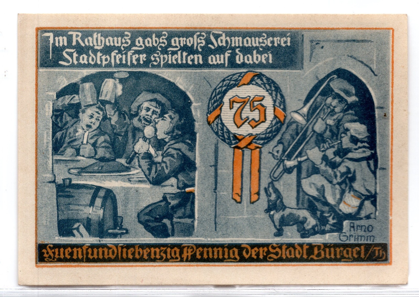 1921 Germany Burgel Notgeld Set of 7 Notes (868)