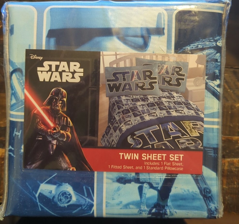 Star Wars Classic Space Battle 3 Piece Twin Sheet Set Blue Twin