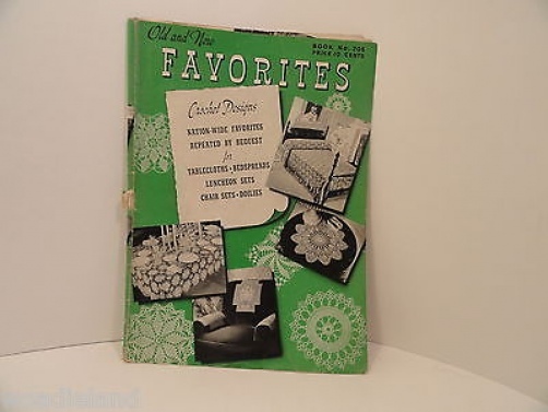 Vintage Craft Booklet #205 Old New Crochet Favorites Tableclothes 1944