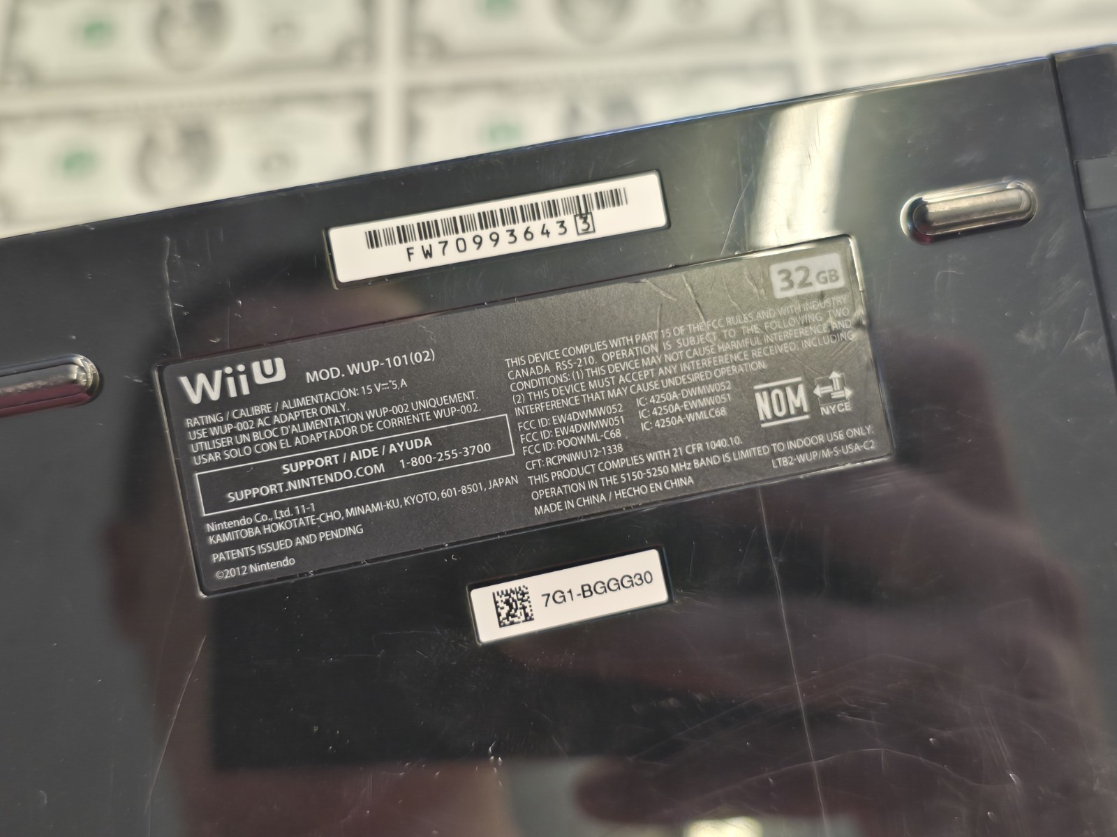 Nintendo Wii U WUP-101(02) 32GB Black Console Replacement Console Only - Tested