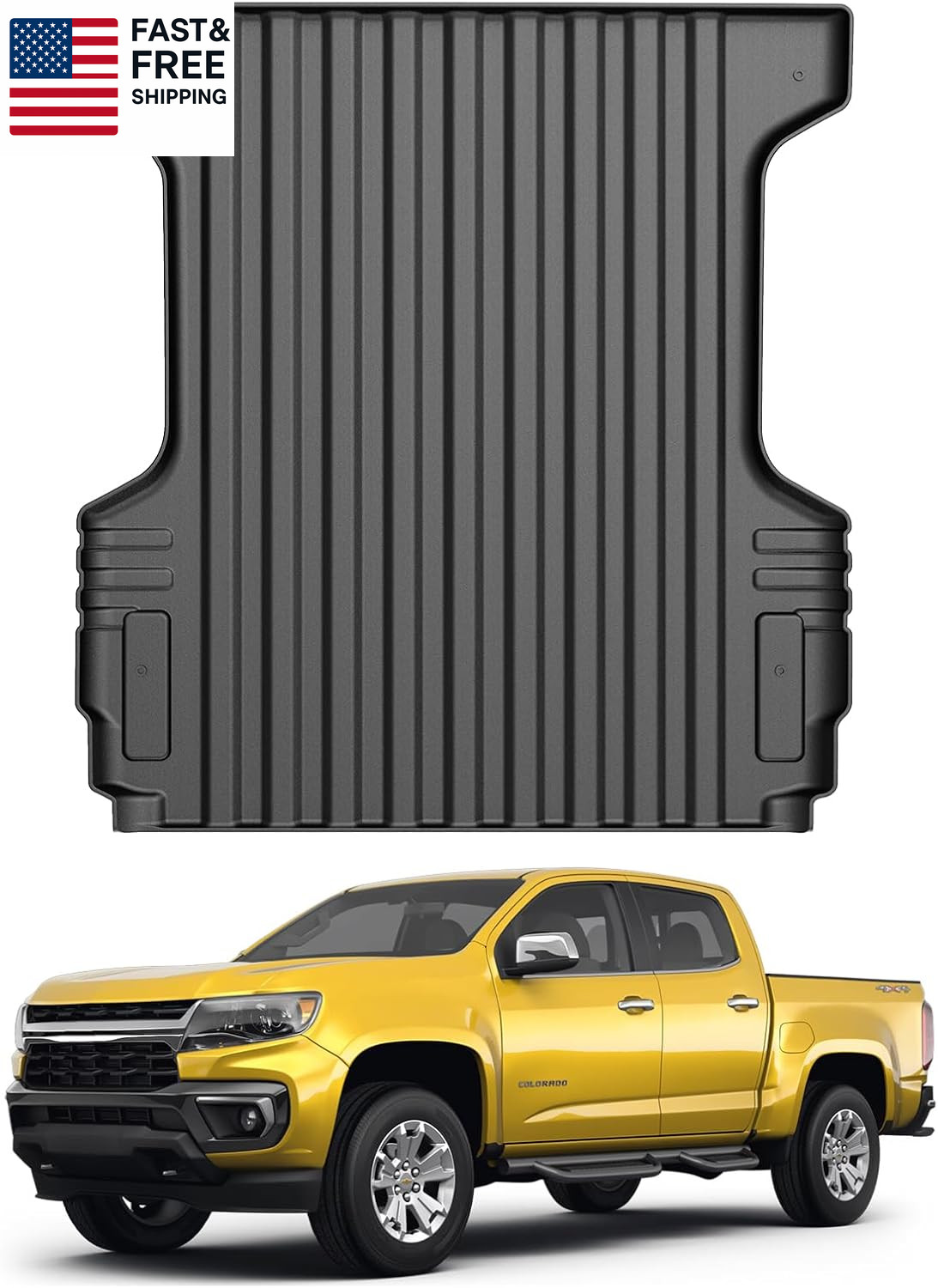 Truck Bed Mat for 2015-2022 Chevrolet Colorado/Gmc Canyon 5Ft Bed, All Weathe