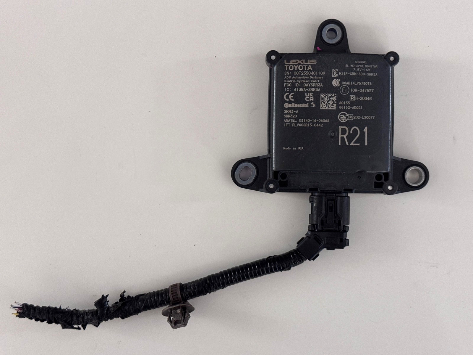 OEM l 2024-2026 Toyota Tacoma Blind Spot Radar Sensor Rear Module 88162-AK021
