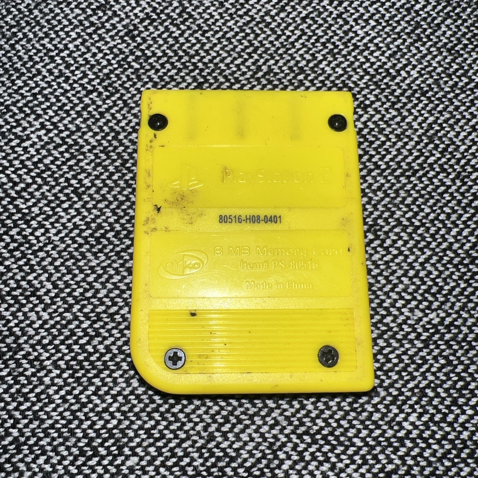 M3 Sony PlayStation 2 8MB Memory Card Yellow Controller Attachment