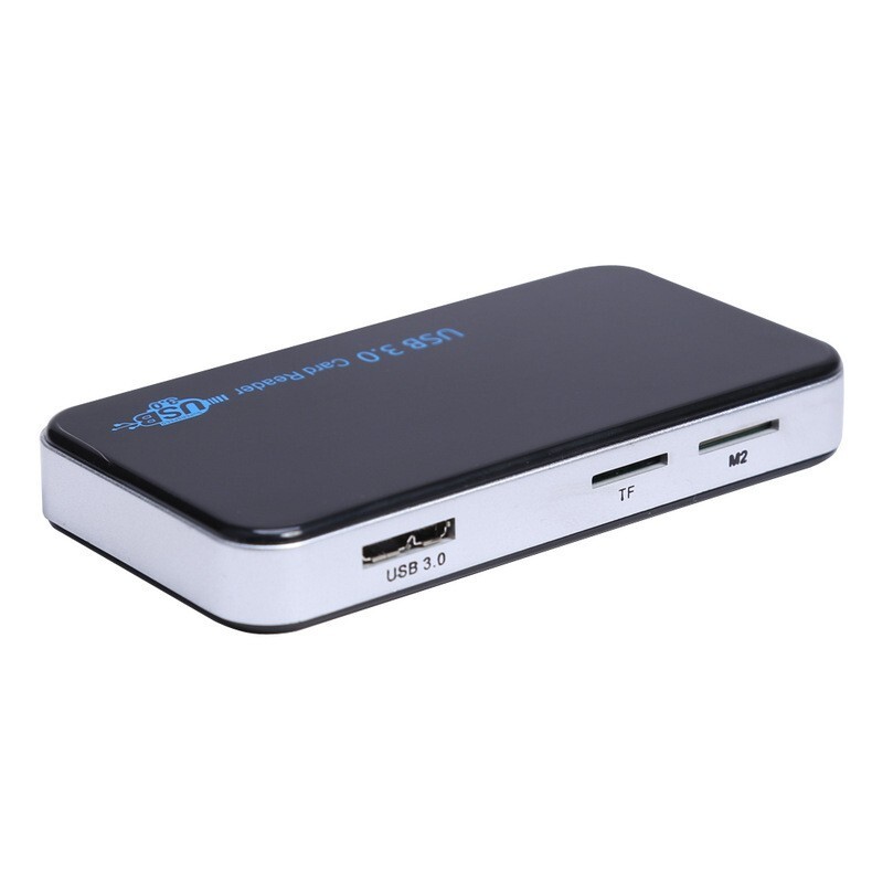 5GBPS USB 3.0 Memory Card Reader Adapter Fit For CF/TF/SD/Micro SD/XD/M2/MS Card