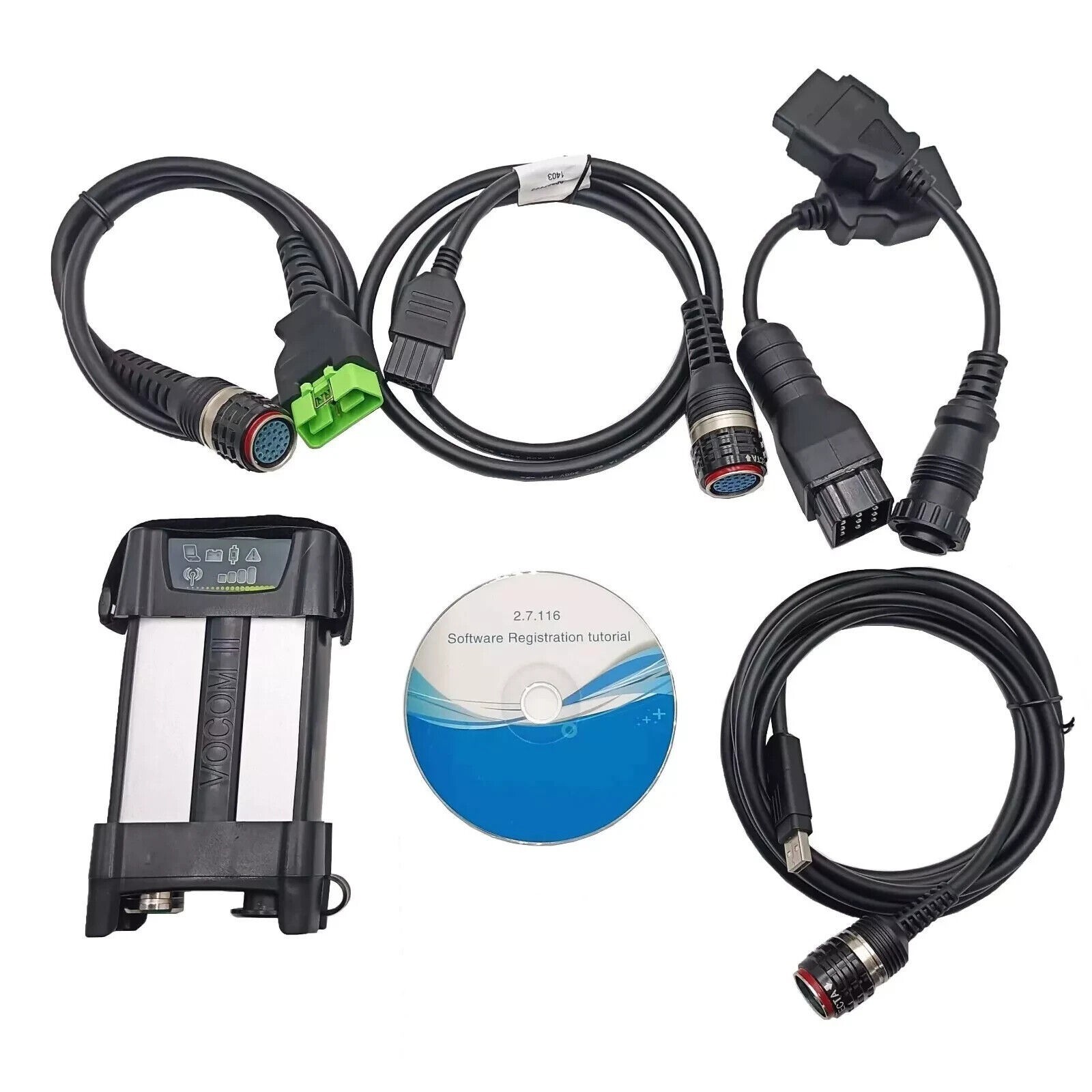 For Vovlo VOCOM 2 Truck Excavator Construction Diagnostic Tool with cf53 laptop