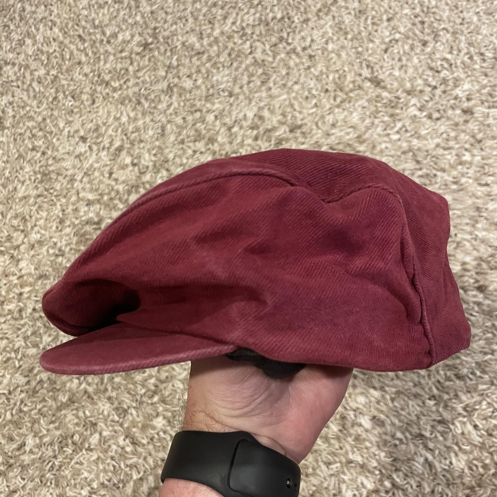 Vintage 80th PGA Championship Sahalee Golf Newsboy Hat Mens S/M Red Drew Pearson