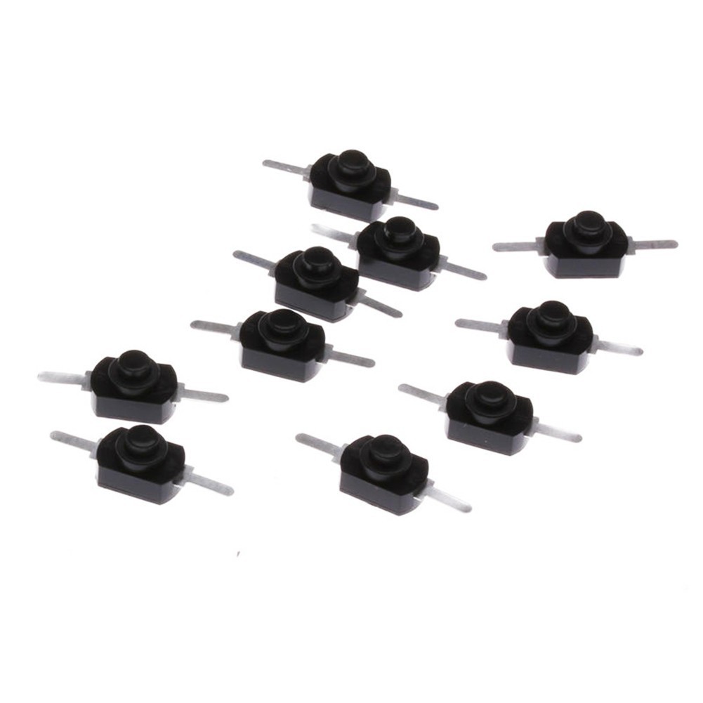 Latching Switch for MINI On Off Push Torch 10pcs 1A 30V Black Button Brand New