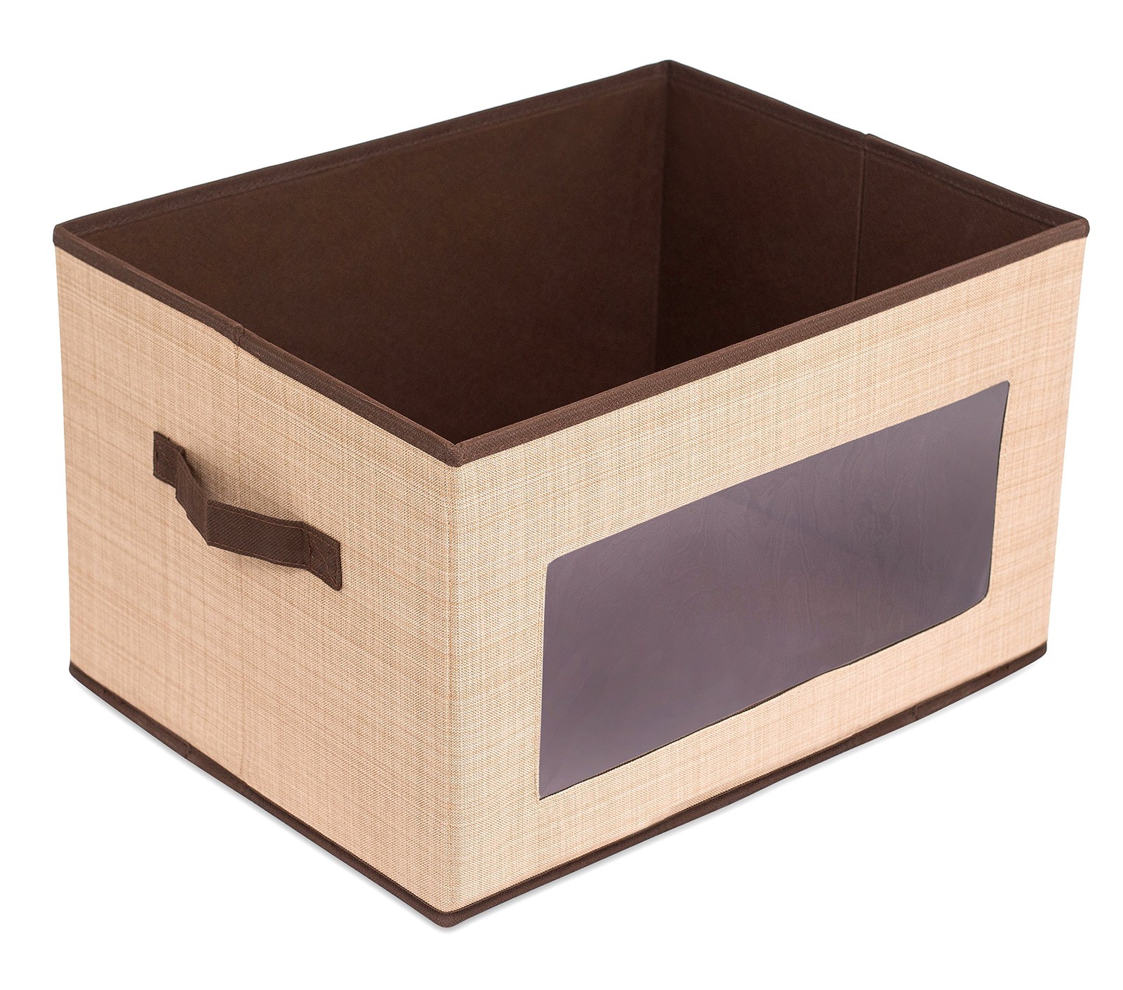 Internet's Storage Box with Window - Durable Storage Bin Basket Containers with