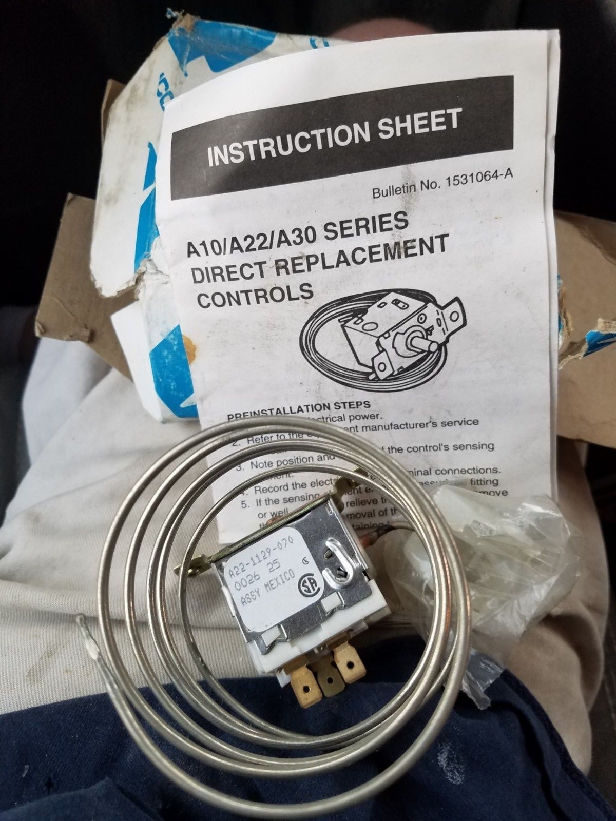 Ranco ice bin control  #A22-1129 *NIB*