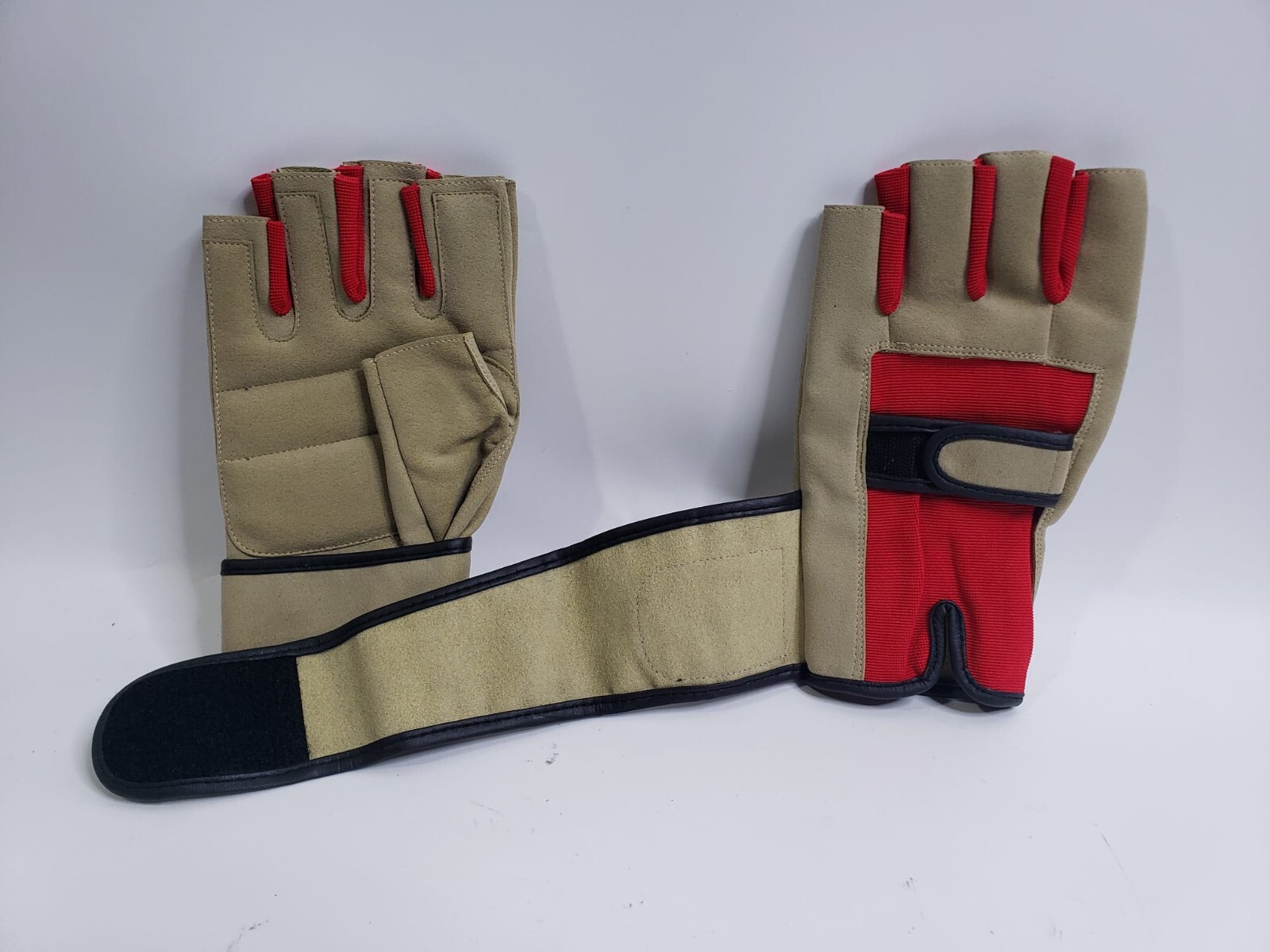 Men Weightlifting Gloves With Wrist Wrap Workout Gym/Training/Fitness Size XXL
