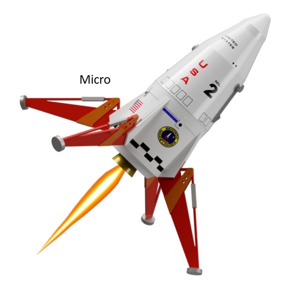 Semroc Flying Model Rocket Kit Micro(MX) Mars Lander   SEM-KMX-02