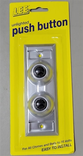 Lee Electric BC203C Chrome Wired Classic Two Gang Family Unlighted Push Button