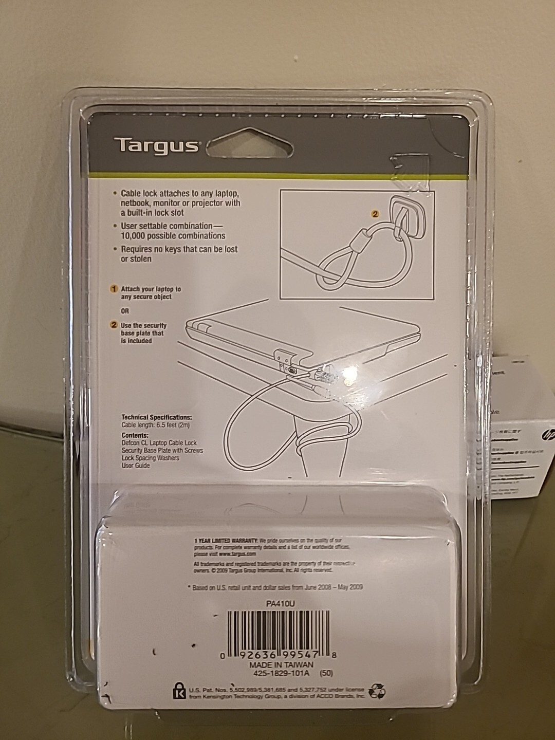 TARGUS DefCon CL Universal Laptop Cable