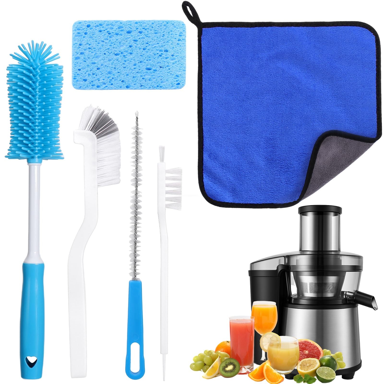 XANGNIER 6PCS Cold Press Juicer Cleaning Brush Kit – 6 Pcs, Multicolor