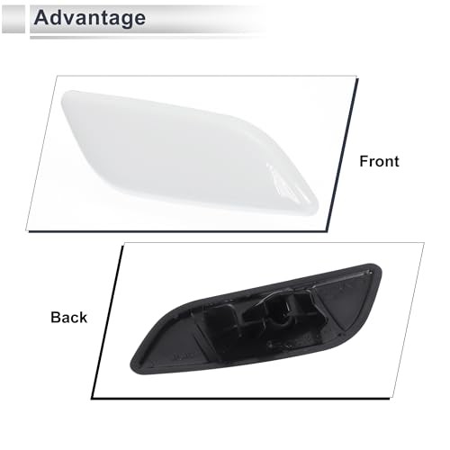 Front Bumper Headlight Washer Nozzle Cover Cap for Mazda 3 M3 Right Side White