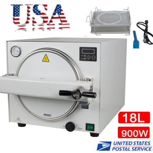 18L Dental Medical Autoclave Sterilizer High Temperature Steam Sterilizer E218