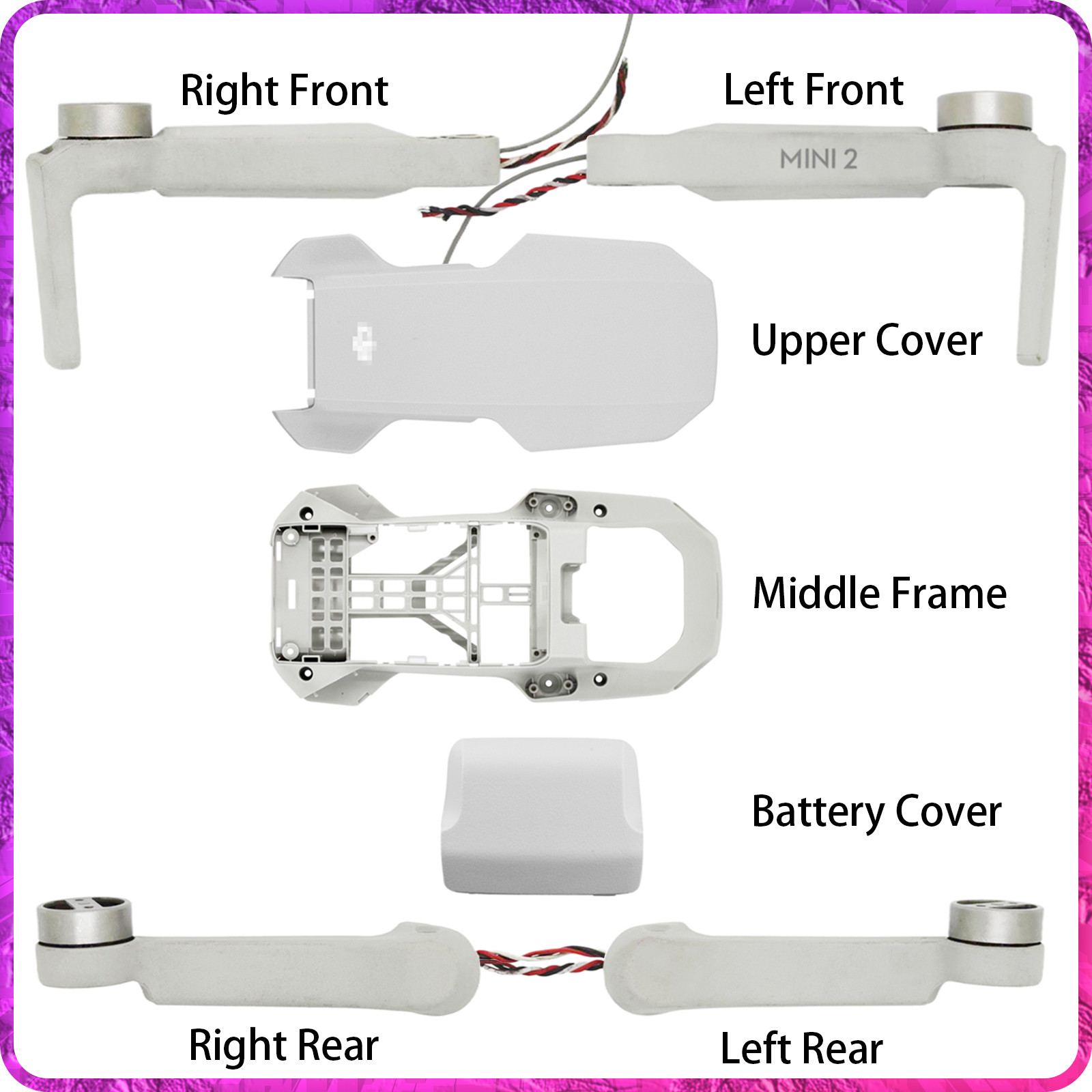OEM Body Cover Battery Cover Middle Frame Arm Shell Motor For DJI Mini 2 Mini2