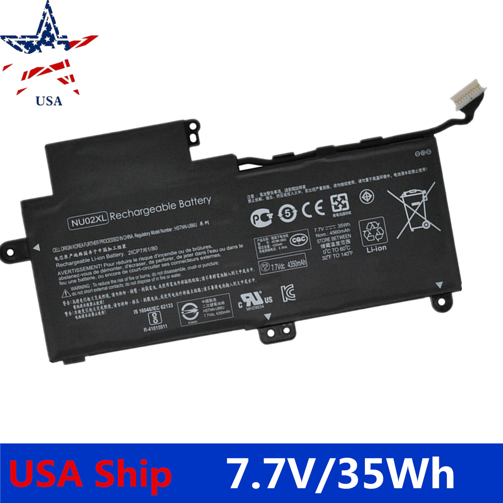 New NU02XL Battery for HP Pavillion X360 M1 TPN-W117 843535-541 HSTNN-UB6U