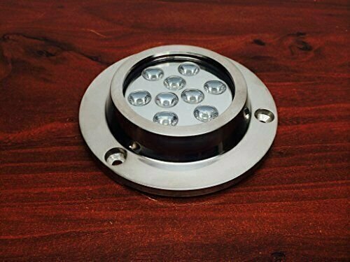 SUPER BRIGHT S.S.316 MARINE WHITE UNDERWATER LIGHT BOAT 9 LED X 3W FISHING