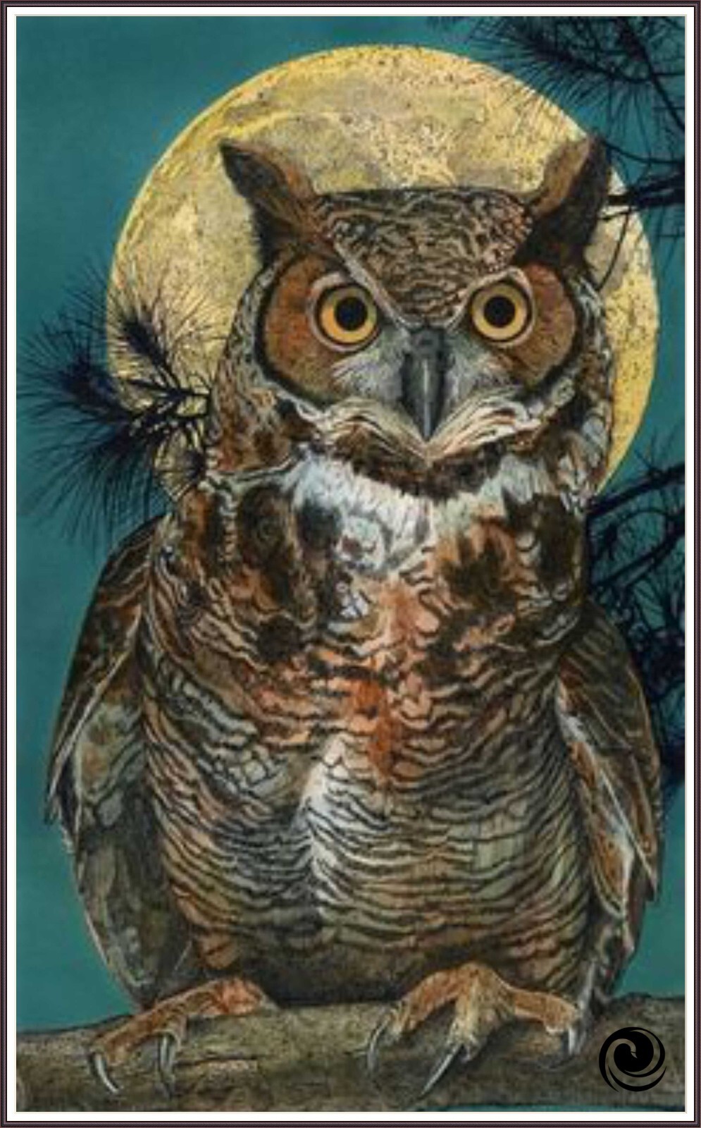 Great Horned Owl  245 Chart Counted Cross Stitch Pattern