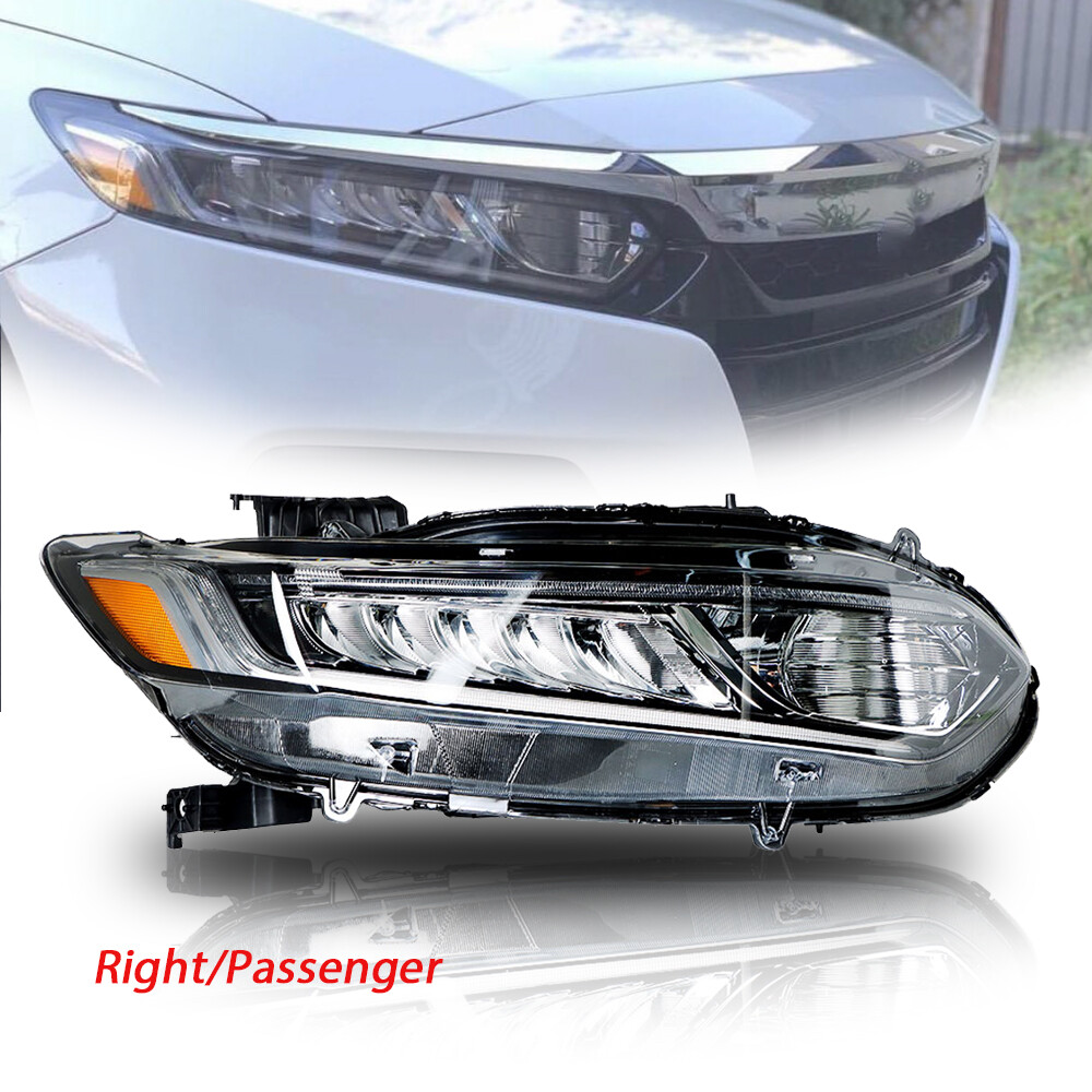Headlight Assembly For 2018-2021 Honda Accord Headlamps Passenger/Right Side LED