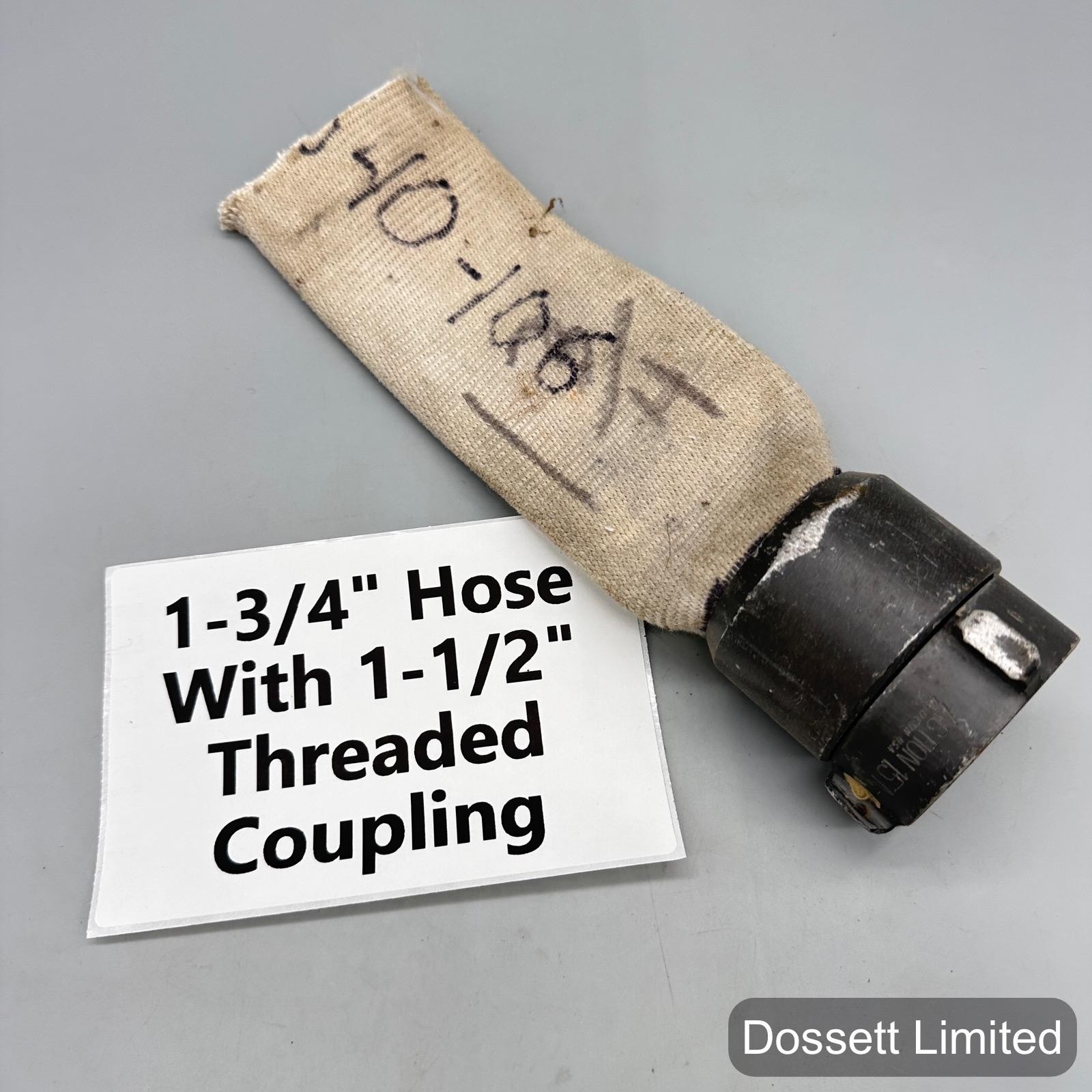 1-3/4" Fire Hose 1-1/2" Threaded Coupling Action 15 NH USA Industrial Fitting