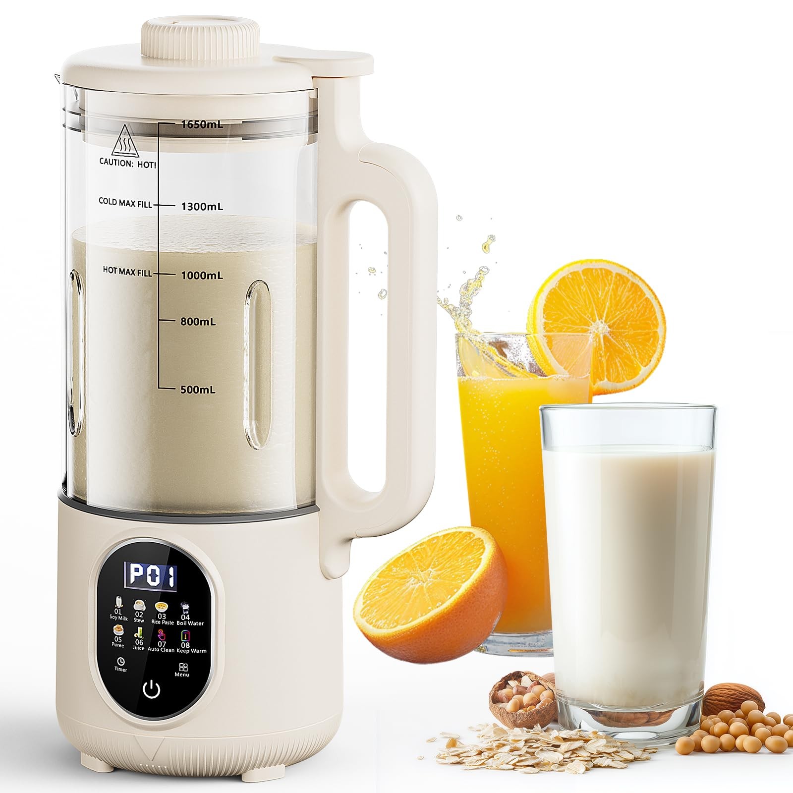 55oz Family Size Nut Milk Maker (5-6 Cups), Soy Milk Maker Machine for Almond...