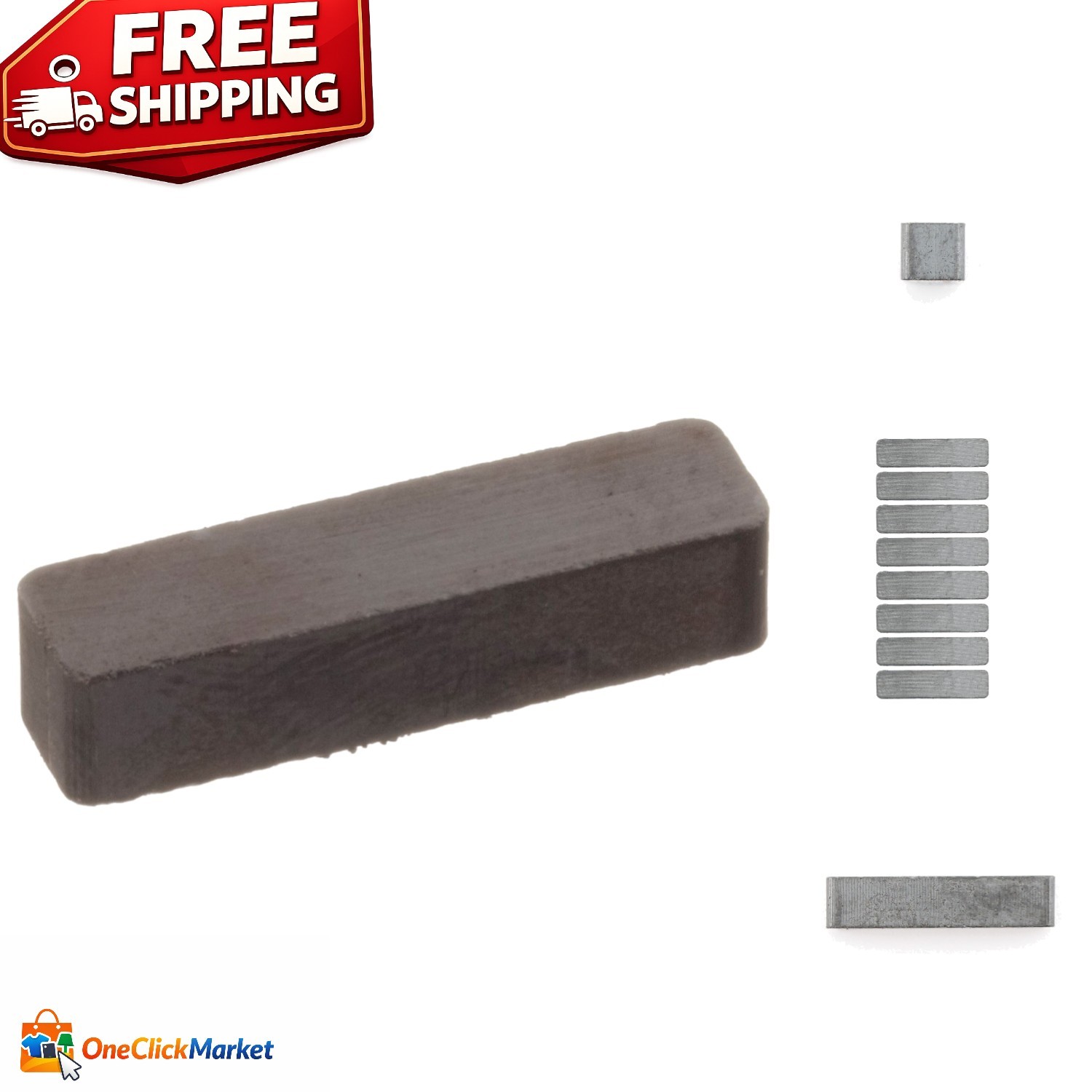 8 Count Ceramic Block Magnets – Rectangular Heavy Duty Magnets for Home & Office