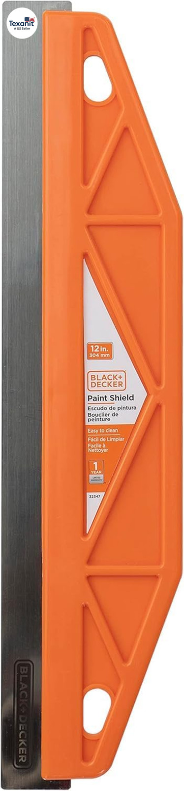 Black+Decker 12-Inch Paint Shield, Trim Guide for Painting Straight Lines