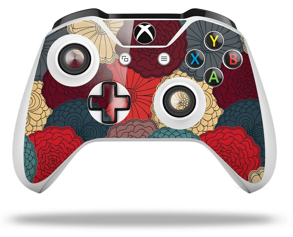 Skin for XBOX One S / X Controller Flowers Pattern 04 Vinyl Decal