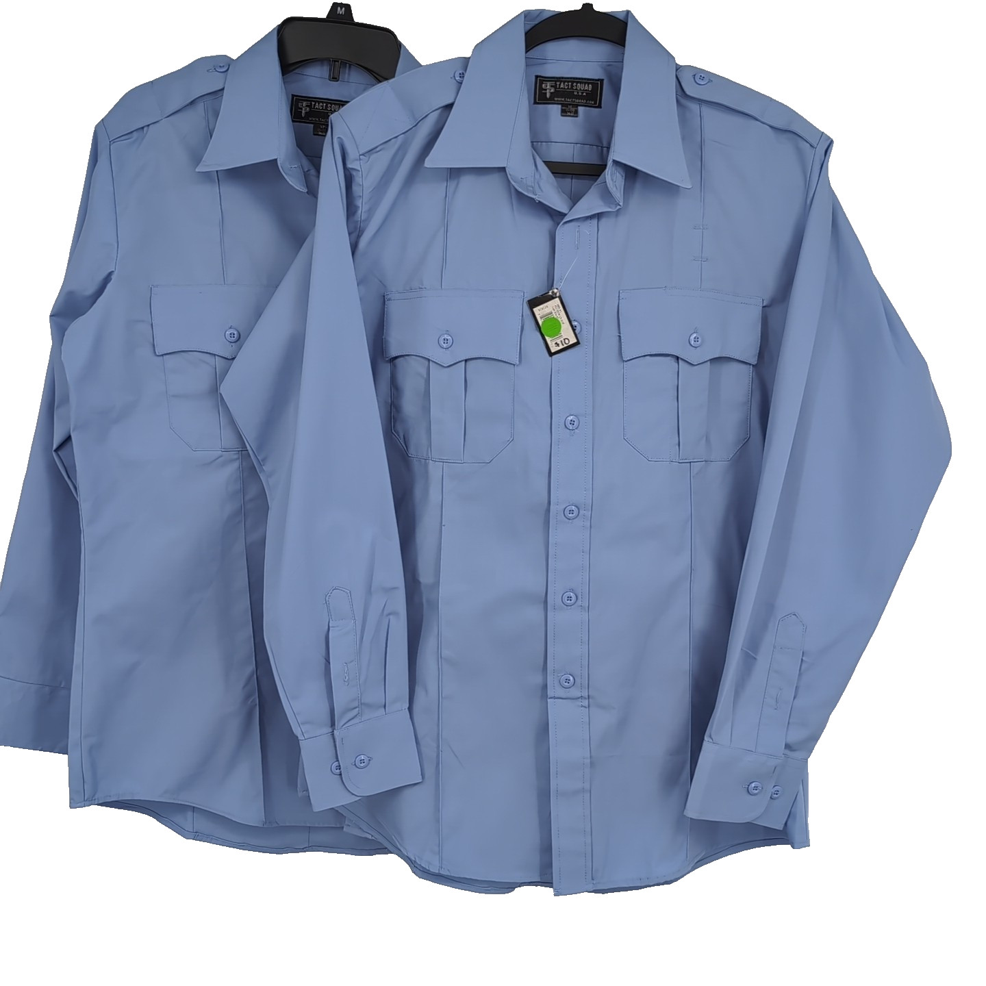(2) Tact Squad Uniform Shirt Blue Size M Long Sleeve Size 15-15.5 NWT