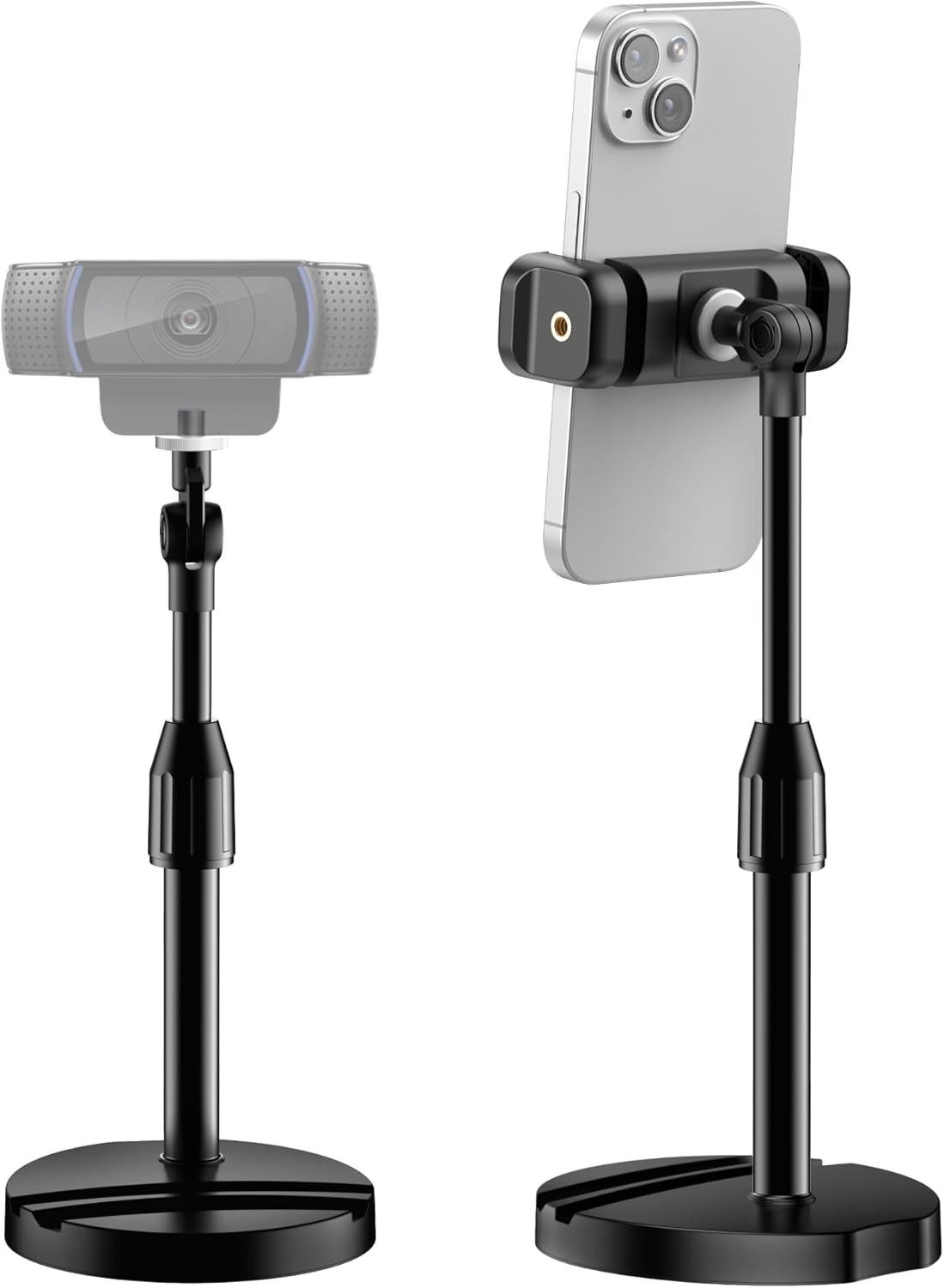 Webcam Mount Telescopic Stand with Black for Desk Table Recording