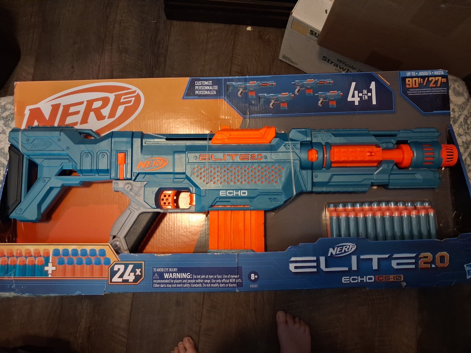 NERF Elite 2.0 Echo CS-10 Blaster w/10 Dart Clip & 24 Official Darts