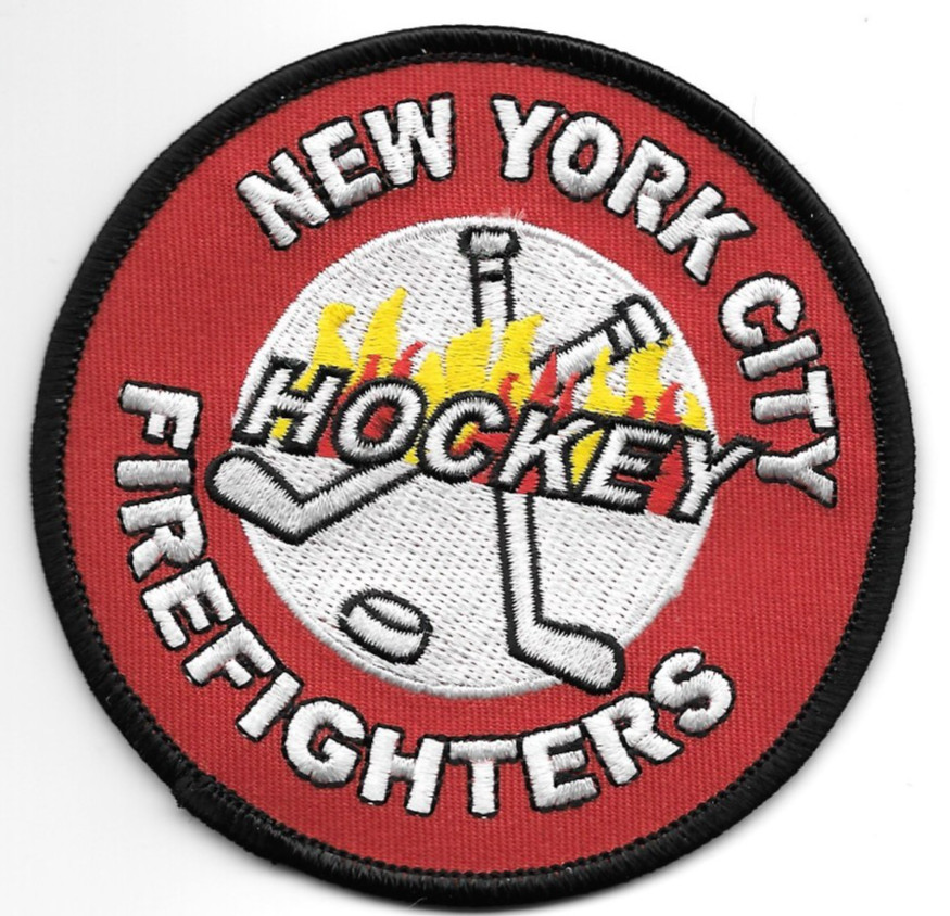 New York City FDNY Hockey Firefighters, NY (3.5" round size) fire patch