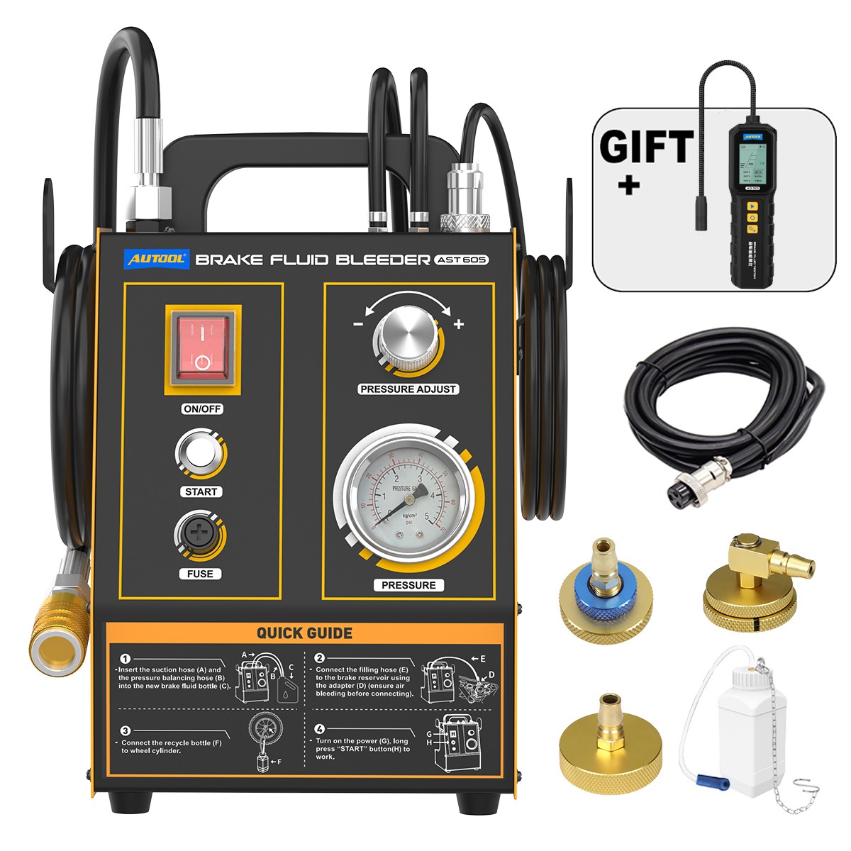 Electric Brake Fluid Bleeder Machine Bleeding Vacuum Pressure Brake Fluid Tester