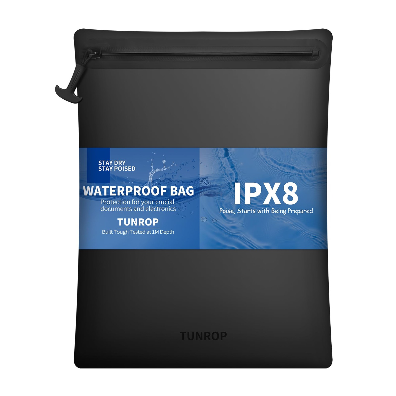 IPX8 Waterproof Document Bag: Submersible 1M / 30 Min for Business Travelers ...
