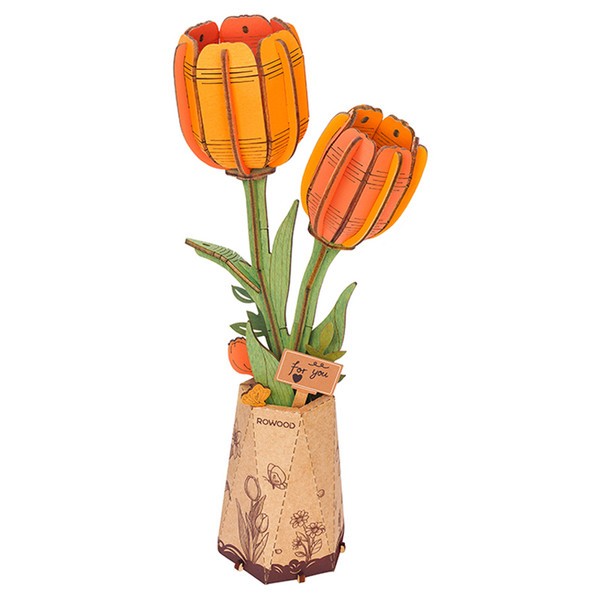 ROETW081 Robotime Orange Tulip