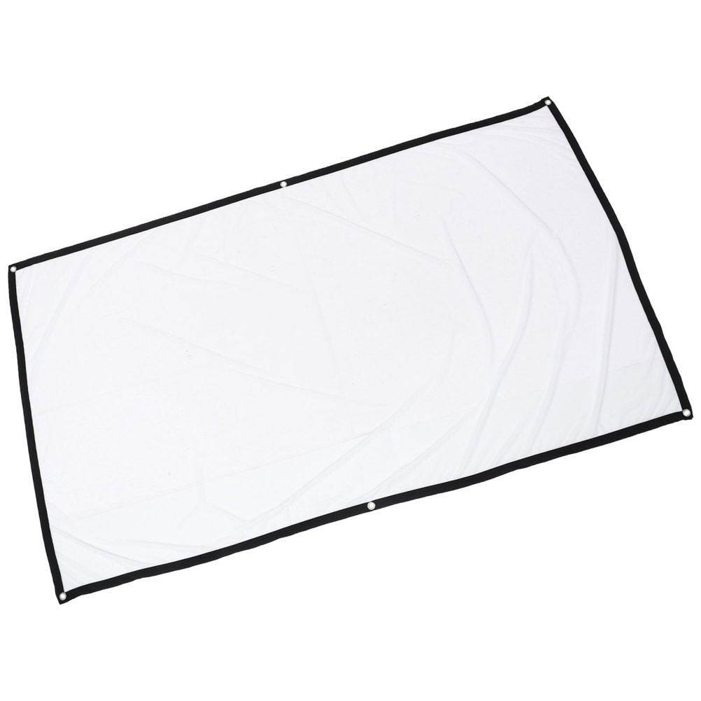 Foldable Home Use Projector Screen White Durable Polyester Material Easy Setup
