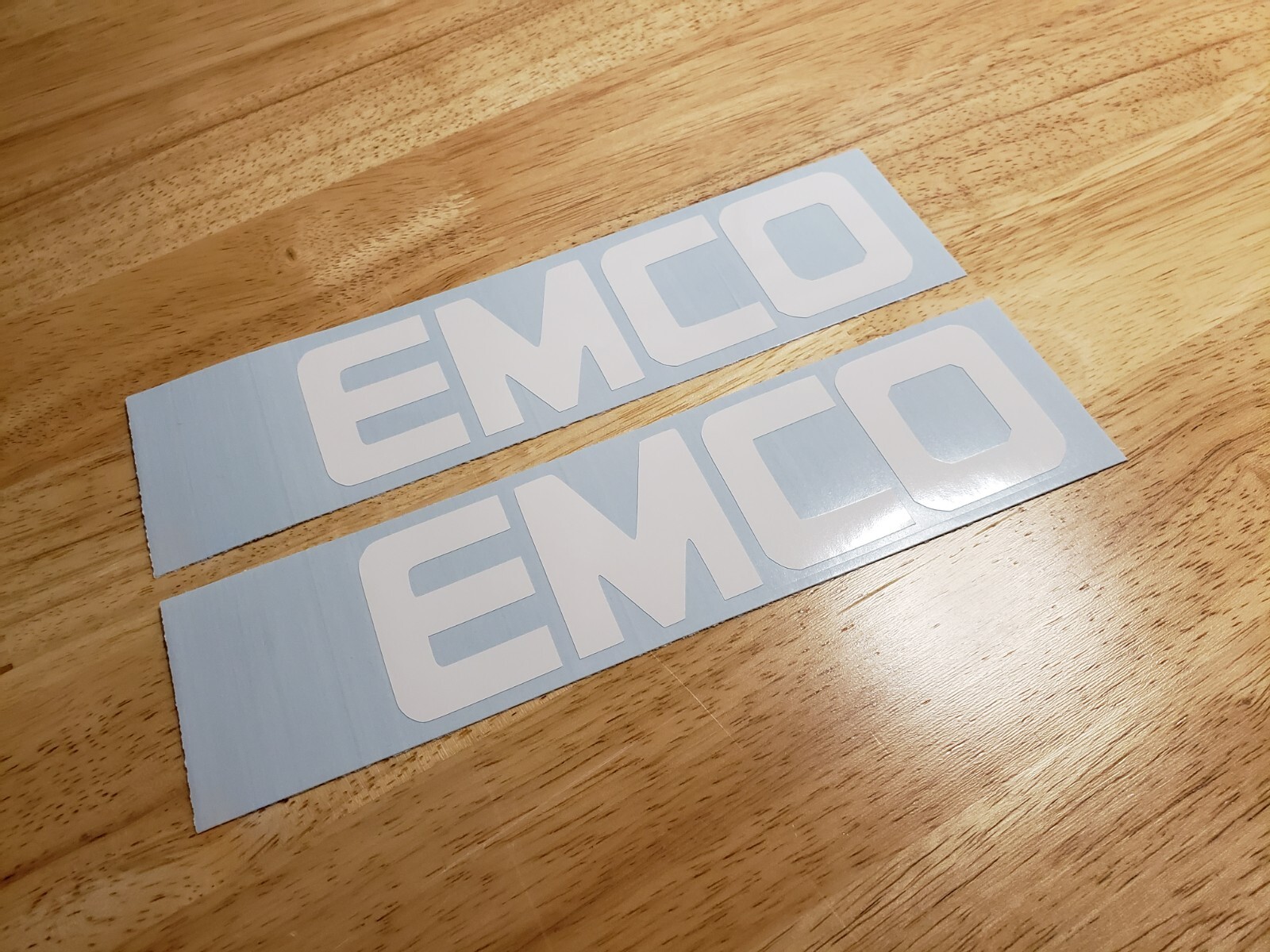 emco lathe mill DECALS STICKERS Gloss white  10" (2) Fast USA