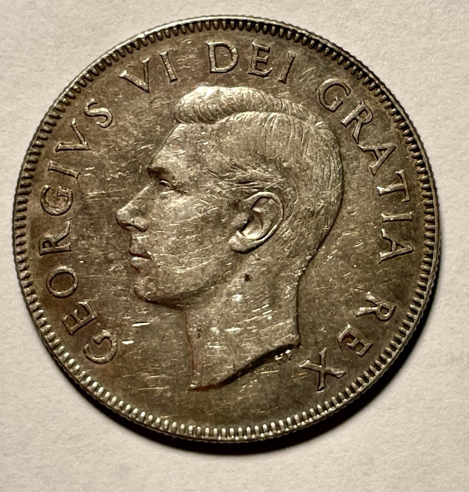 1950 Canadian 50 Cents George VI .800 Silver Half Dollar KM#44