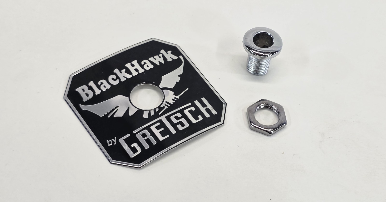 Gretsch BlackHawk Black Hawk Drum Badge with Mounting Air Vent