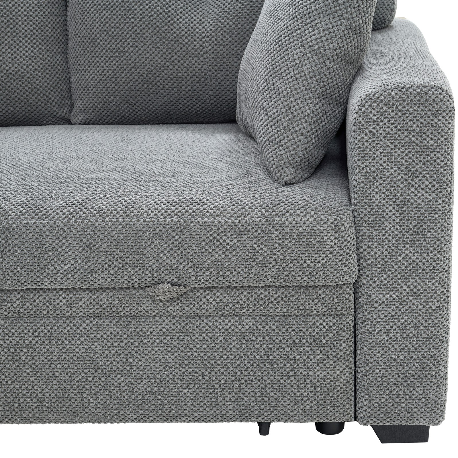L-Shaped Sofa Sectional Loveseat Couch Convertible Sleeper Sofa w/Pull-Out Bed
