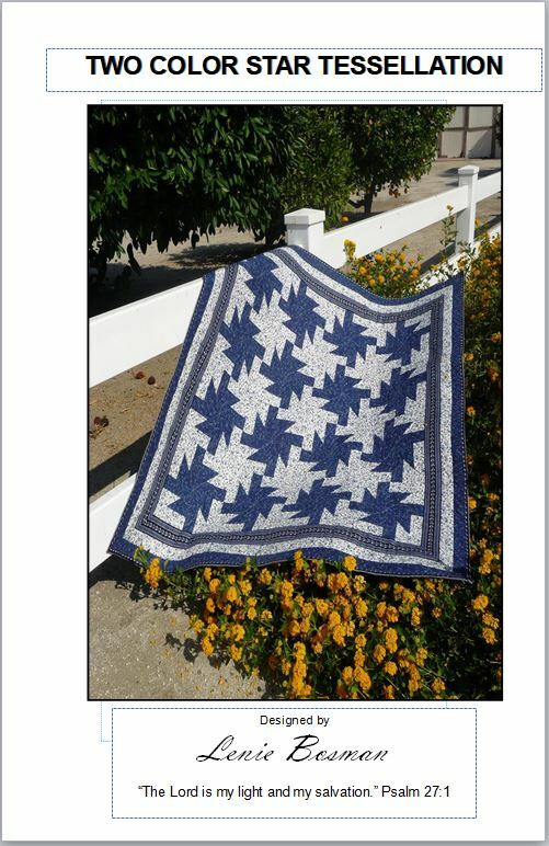TESSELLATION QUILT, PATTERN only, Quick & easy, designed by Lenie Bosman NEW
