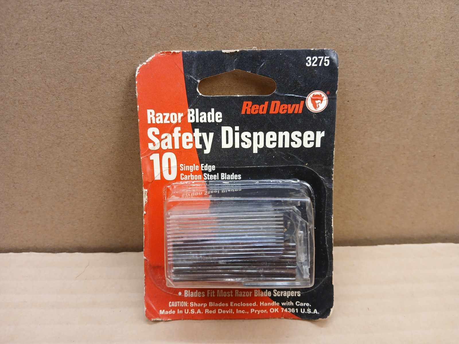 Red Devil 3275 Razor Blade Dispenser 10 Single Edge Blades New Please Read