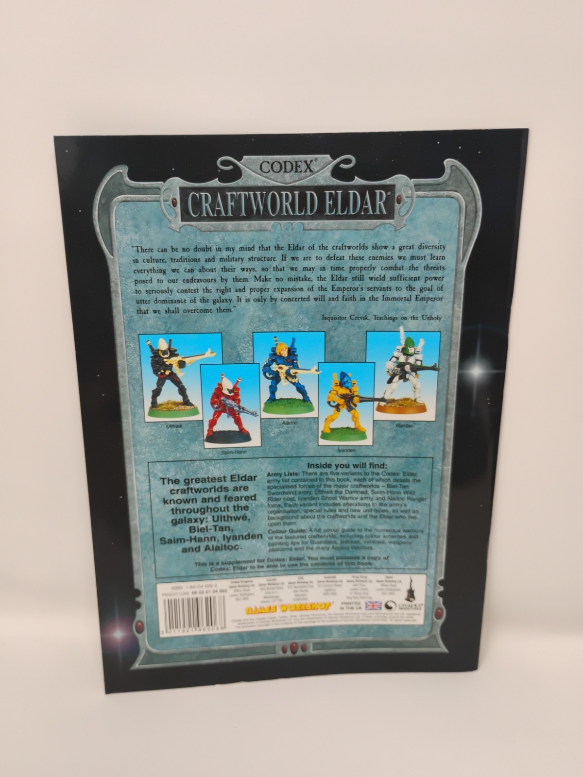Warhammer 40K Codex Craftworld Eldar Supplement 3rd Edition 2000 Games Workshop