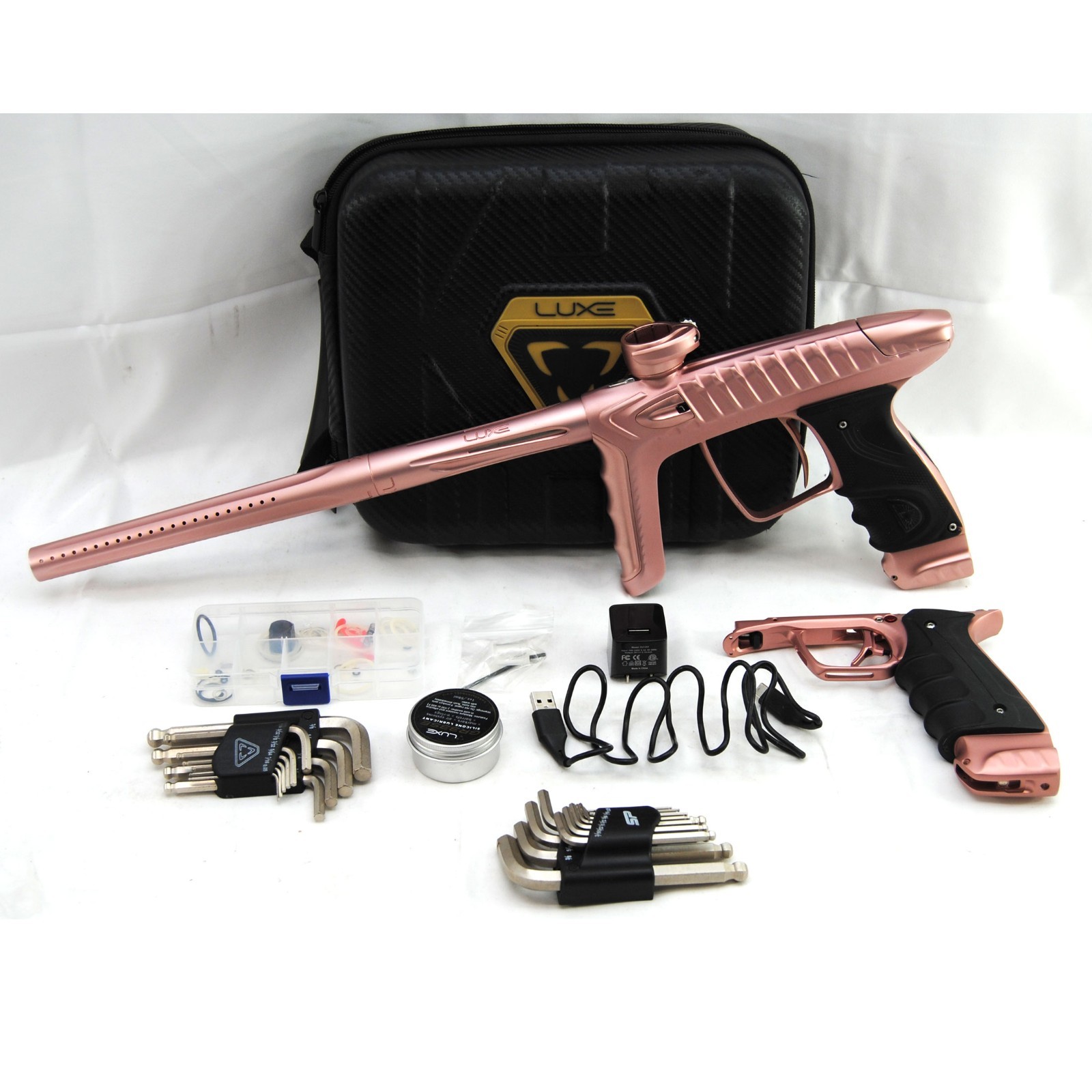 Used Project DLX Luxe TM40 Electronic Paintball Marker w/ Mech Frame Pink
