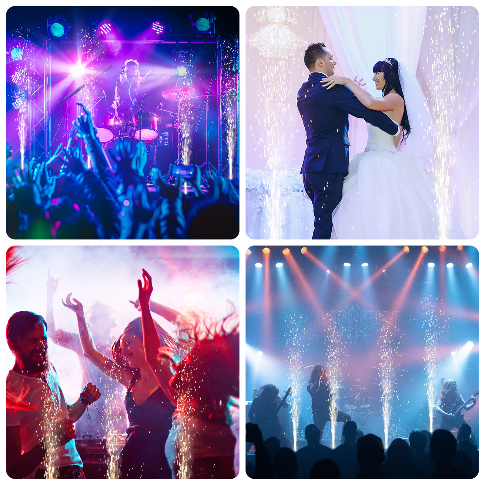 NEW Cold Spark Machine 1200W Firework Machine Stage Effect DMX for DJ Wedding US
