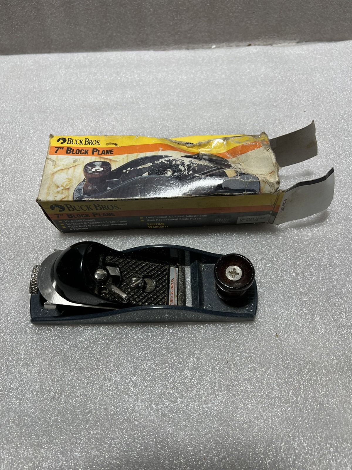 Buck Bros. 7" inch G2 Woodworking Carpentry Block Plane Made in USA Bin14